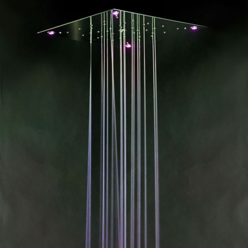 Встраиваемая лейка для душа в потолок - UR9500LT - Ama Luxury Shower - квадратная / дождь / со встроенным освещением