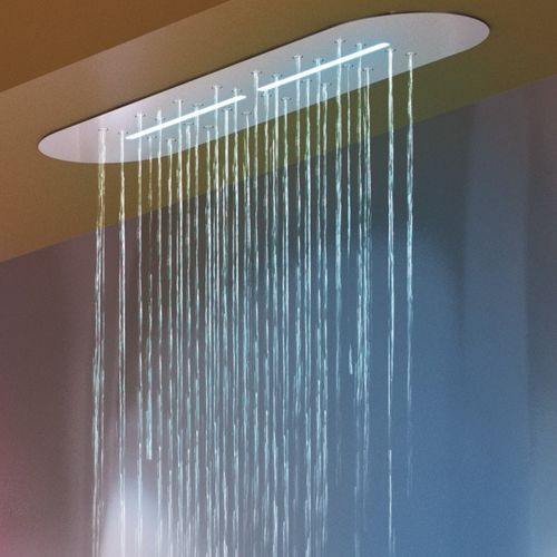 Встраиваемая лейка для душа в потолок - RN5000L - Ama Luxury Shower - овальная / дождь / с хромотерапией