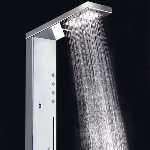 Душевая стойка из стали - CU 6500L  - Ama Luxury Shower - глянцевая / настенная / современная