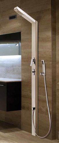 Душевая стойка из нержавеющей стали - SA 5500L  - Ama Luxury Shower - хромированная отделка / настенная / современная