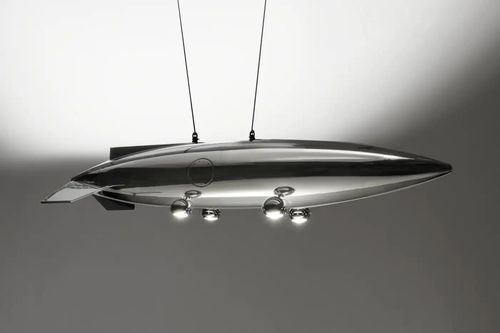 Авиационная люстра - AIR-ALP0177 AIRCRAFT FUEL TANK LIGHT - Arteinmotion - уникальный дизайн / из хромированного металла / из алюминия