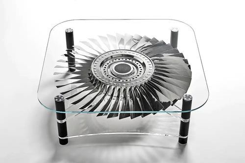 Журнальный столик из запчастей самолета - AIR-TAV0165 FURNITURE MADE FROM AIRPLANE PARTS - Arteinmotion - дизайнерский / из карбона / из PMMA
