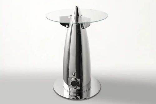 Авиационный высокий стол для еды стоя - AIR-TAV0163 AIRPLANE - Arteinmotion - уникальный дизайн / из алюминия / из полированного металла