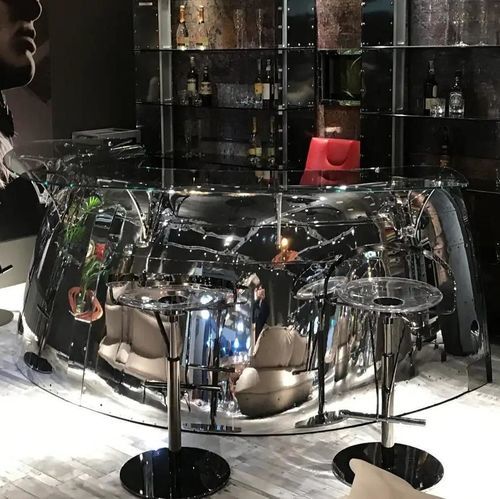 Административная стойка из запчастей самолета - AIR-BAR0060 AVIATION ENGINE COWLING BAR COUNTER - Arteinmotion - полукруглая / изогнутая / из металла
