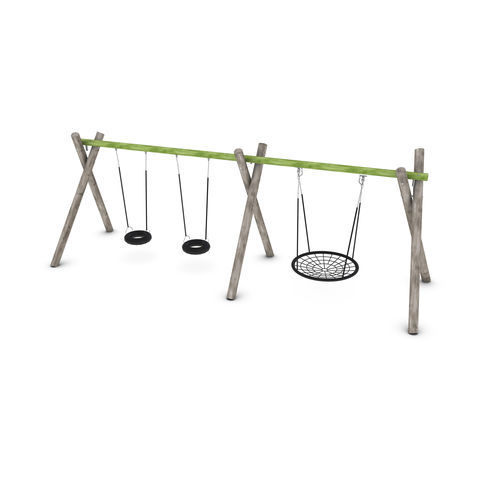 Качели из дерева - GELIEGA  - HAGS Aneby AB - из стали / множественный / для игрового парка