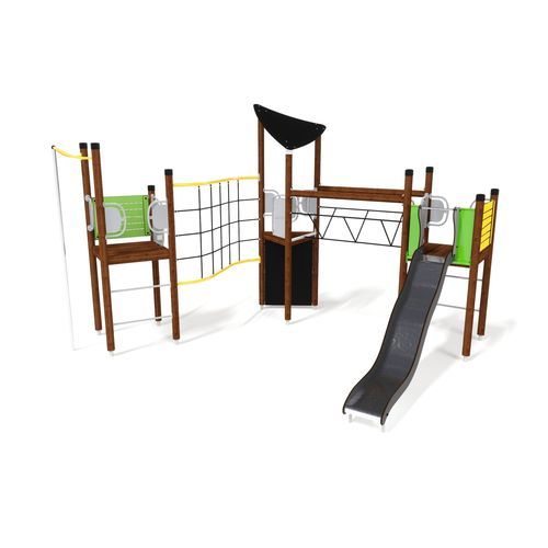 Игровая конструкция для игровой площадки - UNIPLAY ESSENTIALS PANDORA  - HAGS Aneby AB - из дерева / из стали / из ламината высокого давления