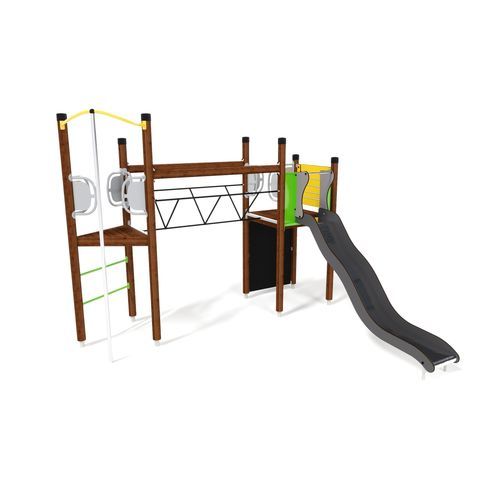 Игровая конструкция для игровой площадки - UNIPLAY ESSENTIALS METIS  - HAGS Aneby AB - из дерева / из стали / из ламината высокого давления