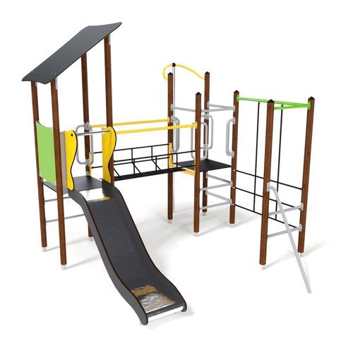 Игровая конструкция для игровой площадки - UNIMINI ESSENTIALS ELARA  - HAGS Aneby AB - из дерева / из стали / из ламината высокого давления