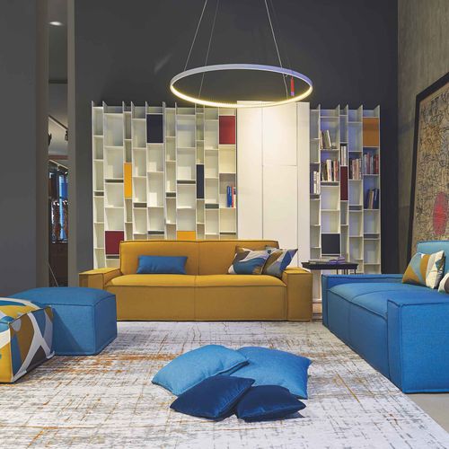 Современный диван - LEO - Mazzoli Design - для гостиной / из ткани / из кожи