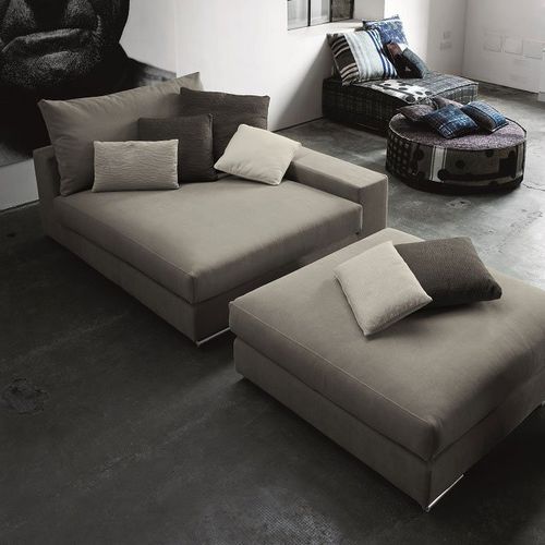 Современный полудиван - MAXIME - Mazzoli Design - из ткани / из кожи / из цельной древесины