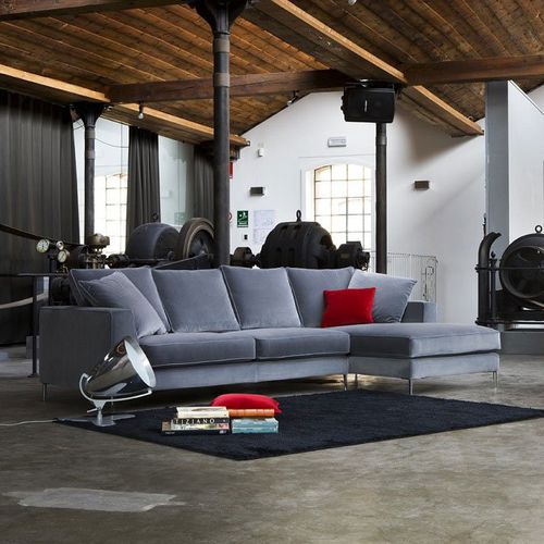 Современный диван - PRESTIGE - Mazzoli Design - угловой / для гостиной / из ткани