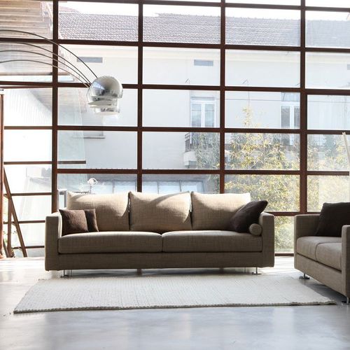 Современный диван - MANHATTAN - Mazzoli Design - для гостиной / из ткани / из кожи