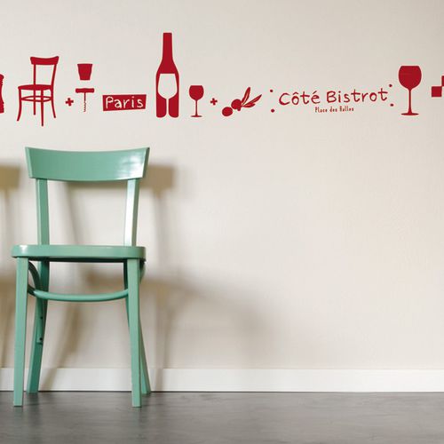 Настенная клейкая этикетка кухня - BISTROT  - AQUILIA - DECLIK