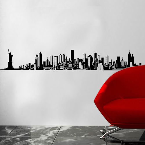 Настенная клейкая этикетка город - NEW YORK - AQUILIA - DECLIK - страна