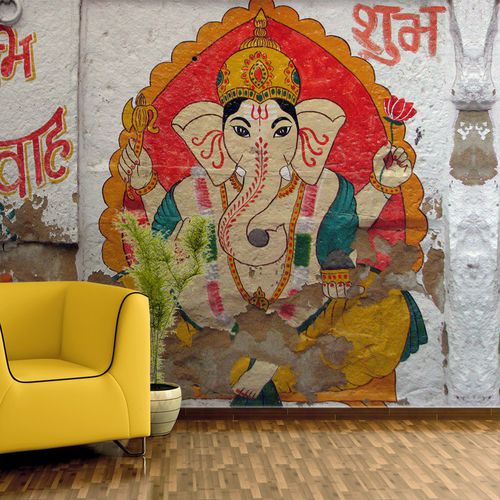 Этнический обои - GANESH INDE 1 - AQUILIA - DECLIK - современный / панорамный / с рисунком