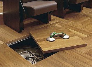 Технический пол из дерева - Jindao Floors - для интерьера / перфорированный