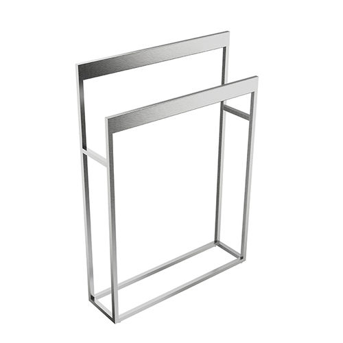 Вешалка для полотенец 2 держателя - 500x850x160 mm - Inda - напольная / из матовой нержавеющей стали / черная