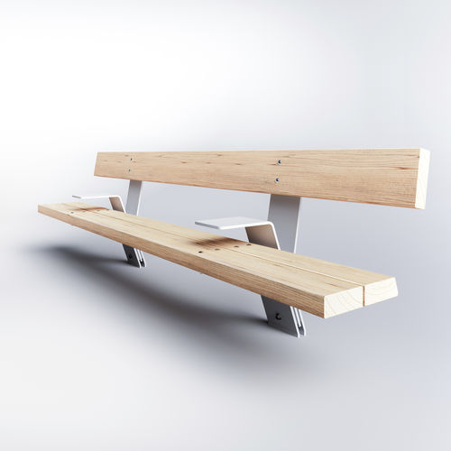 Современная общественная скамейка - PIK  - Factory Street Furniture - из дерева / со спинкой / FSC-сертифицированная