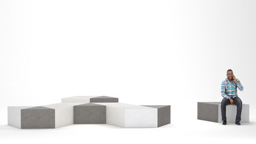 Современная общественная скамейка - SONOBE - Factory Street Furniture - из бетона