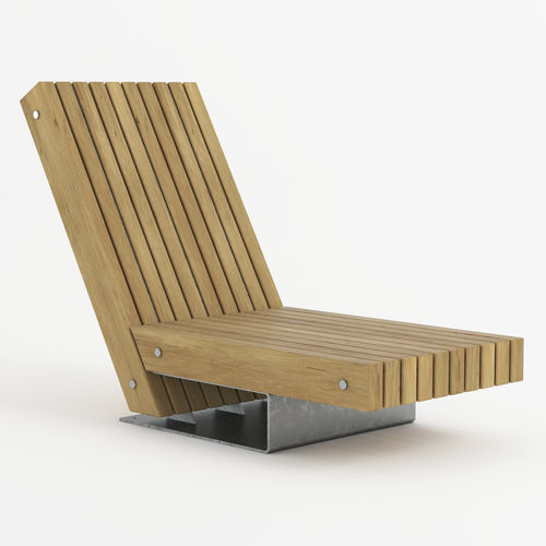 Современный садовый шезлонг - QUAY - Factory Street Furniture - из дерева / для общественных мест / для общественных учреждений