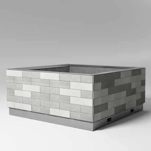 Кадка для садовых растений из гранита - Factory Street Furniture - квадратная / современная / для общественных мест
