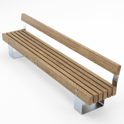 Современная общественная скамейка - QUAY SEAT - Factory Street Furniture - из дерева / из гальванизированной стали / со спинкой