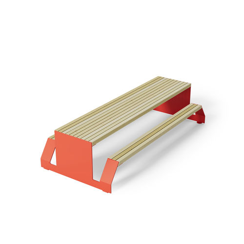 Стол для пикника уникальный дизайн - SLAB  - Factory Street Furniture - из гальванизированной стали / из стали, покрытой порошком / из дерева