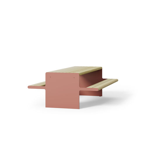 Стол для пикника уникальный дизайн - PING - Factory Street Furniture - из гальванизированной стали / из сосны / из лиственных пород дерева