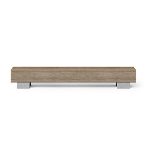 Современная общественная скамейка - BEAM DOUBLE BENCH - Factory Street Furniture - из гальванизированной стали / из дерева / из дуба