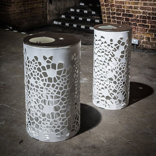 Общественный мусорный контейнер - OSSO  - Factory Street Furniture - из нержавеющей стали / из гальванизированной стали / со встроенной пепельницей