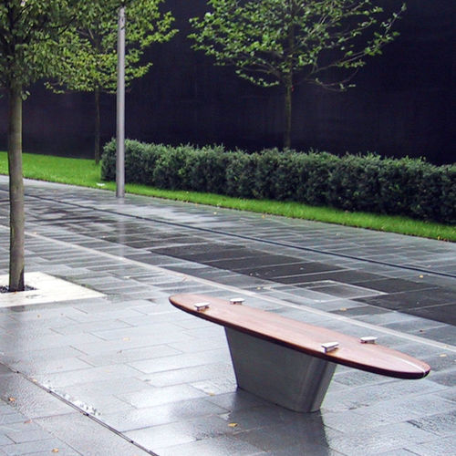 Современная общественная скамейка - SURF SEAT, SPINNINGFIELDS - Factory Street Furniture - из дерева / из нержавеющей стали / с подсветкой