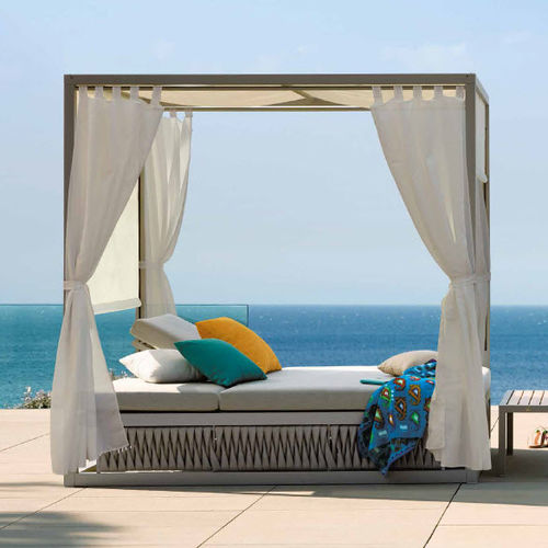 Современный садовый шезлонг - KALIFE - SIFAS - из Sunbrella® / из полиэстера / из алюминия