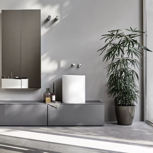 Настольная раковина - Rexa Design - из Corian® / на заказ / круглая