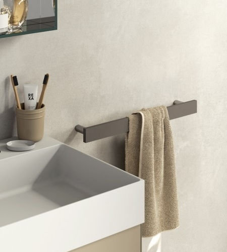 Вешалка для полотенец с держателями - STONE - Rexa Design - настенная / из металла