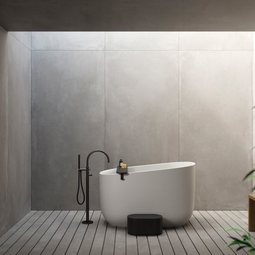Овальная ванна - DIP - Rexa Design - отдельностоящая / для жилых зданий / из Corian®