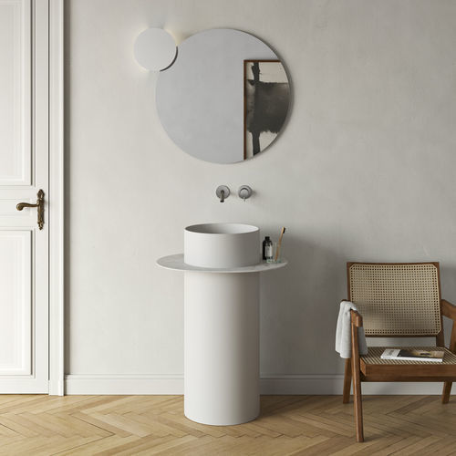 Раковина на ножке - Rexa Design - из Corian® / из мрамора / из стекла