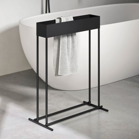 Вешалка для полотенец 2 держателя - Rexa Design - островная / из стали / черная
