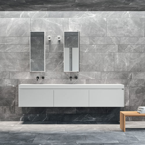 Подвесная тумба под умывальник - Prime - Rexa Design - из Corian® / современная / с дверью
