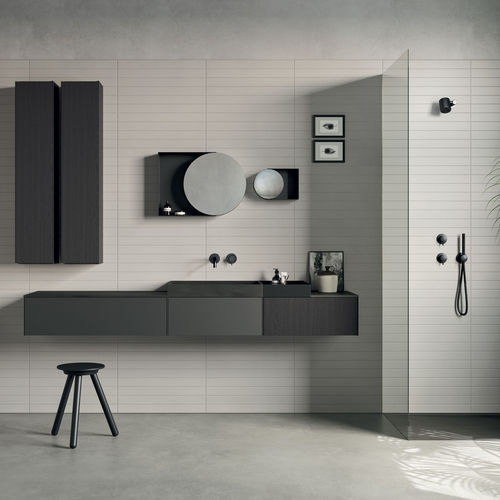 Двойная тумба под умывальник - Compact Living - Rexa Design - подвесная / из дерева / из Corian®