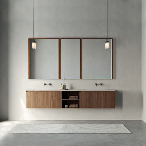 Подвесная тумба под умывальник - Rexa Design - напольная / из дерева / из глины