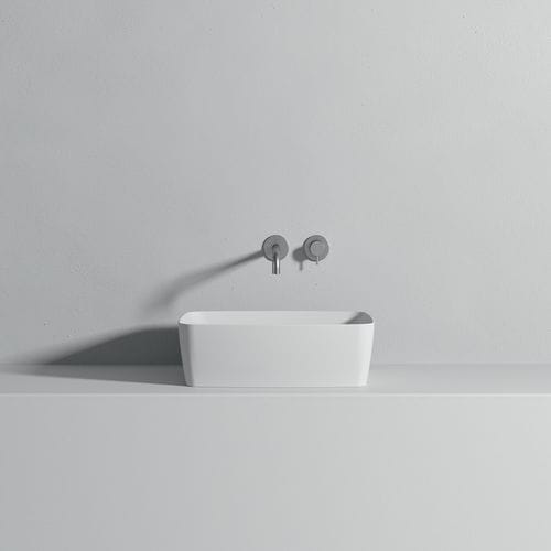 Настольная раковина - Rexa Design - из Corian® / прямоугольная / без отверстия
