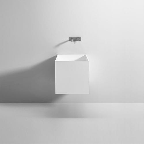 Подвесная раковина - Rexa Design - из Corian® / на заказ / прямоугольная