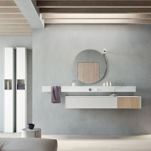 Столешница для раковины из дерева - TOP WITH DRAWERS - Rexa Design - из Corian®