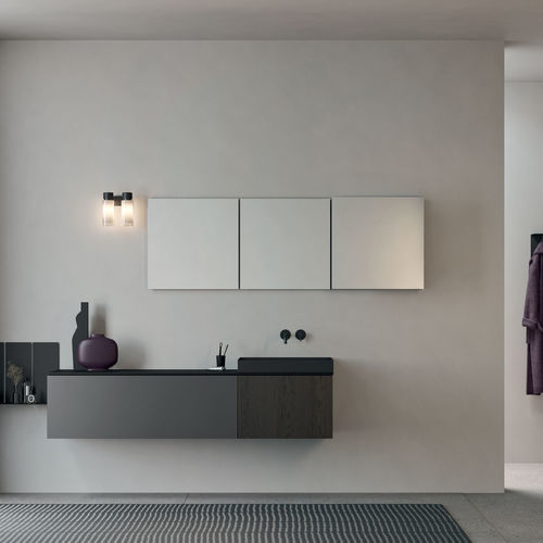 Настенное зеркало - Hide - Rexa Design - современное / квадратное / из лакированной древесины
