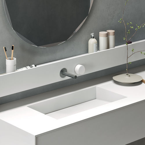 Однорычажный смеситель для раковины - Seamless  - Rexa Design - настольный / из нержавеющей стали / для ванной комнаты