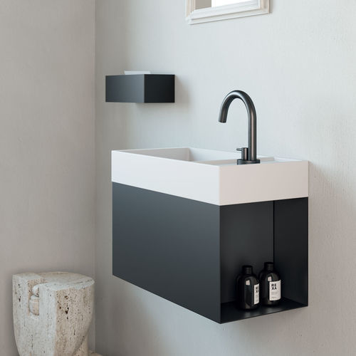 Однорычажный смеситель для раковины - Virgola  - Rexa Design - настольный / из нержавеющей стали / для ванной комнаты