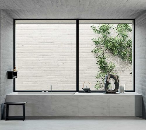 Отдельностоящая ванна - Bicolor - Rexa Design - приставная / для жилых зданий / из Corian®
