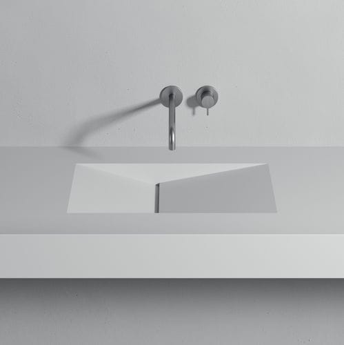 Встраиваемая раковина - D_TAGLIO - Rexa Design - из Corian® / со встроенной столешницей / прямоугольная
