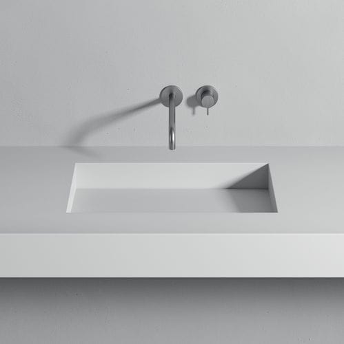 Встраиваемая раковина - SCIVOLO  - Rexa Design - из Corian® / со встроенной столешницей / круглая