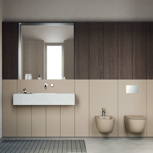 Современная ванная комната - VISION EVOKE - Rexa Design - из керамики / из дуба / из Corian®